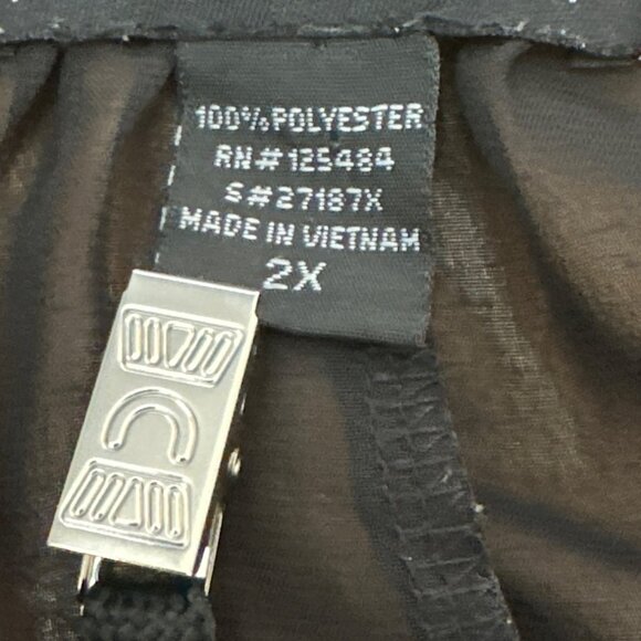 American Dream Black Sheer Cover Up Tunic Crochet Shoulders Lace Detail Size 2X - Picture 5 of 9